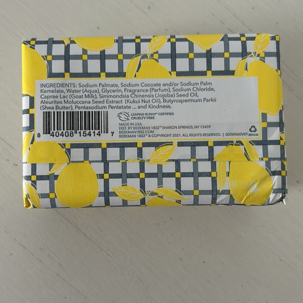 Beekman 1802 Sunshine Lemon Bar Soap (3.5 and 9 oz) & Body Cream - Picture 2 of 5